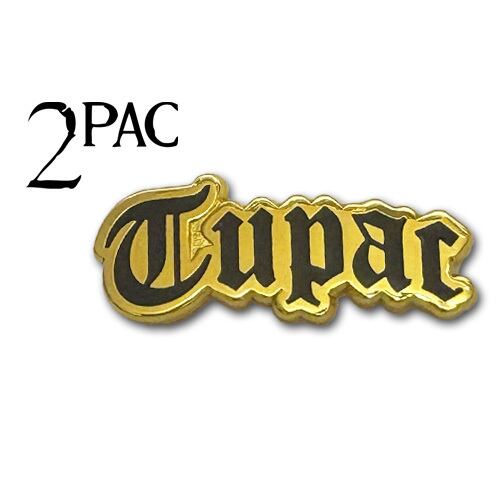 ラウンド用品・アクセサリー 2pac TUPAC Pin Badge Logo Gold ピンバッジ ゴールド 2PAC トゥーパック