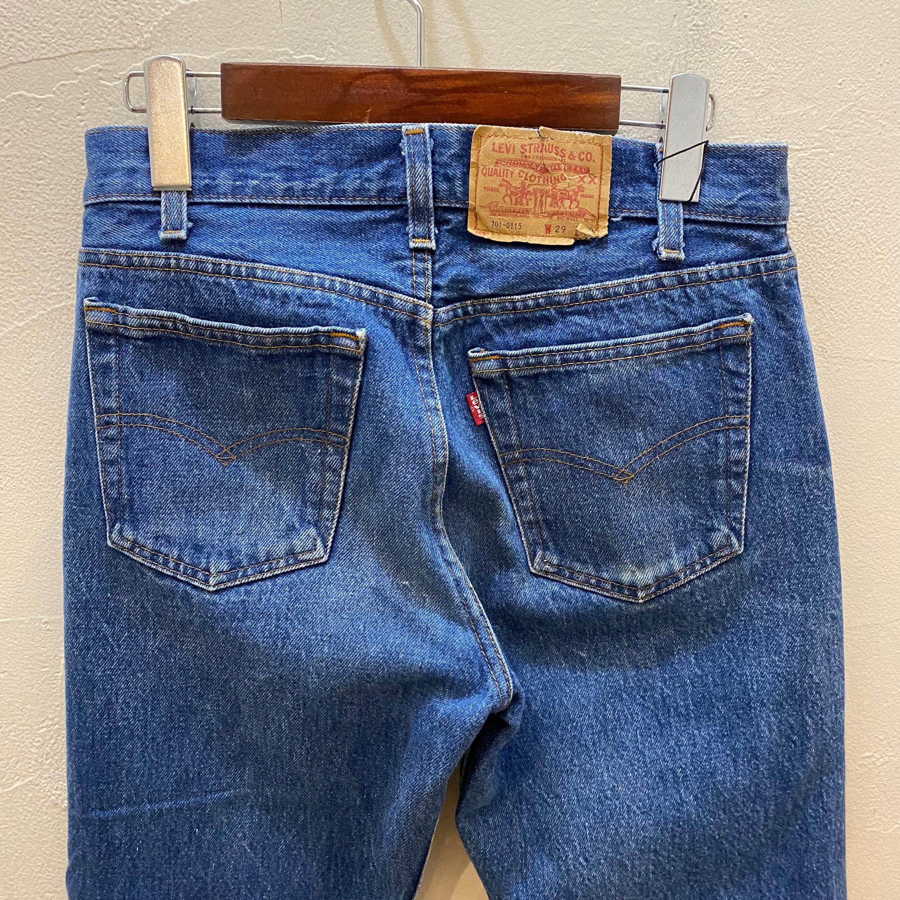 80年代 W29 L30 Levi's 701 リーバイス701 デニムパンツ ブルー 古着