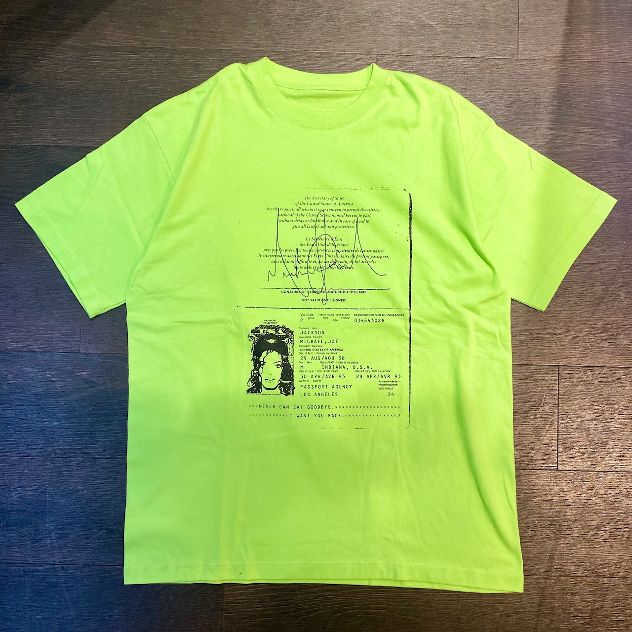 RIVERSIDE BASE 『R.I.P. MJ』 T-SHIRTS LIME GREEN