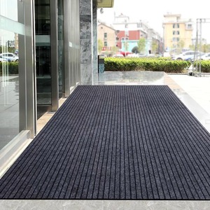 【人気】[Bcrio] 玄関マット 屋外 室内 滑り止め 業務用 家庭用 速乾 吸水 泥落とし 洗える エントランスマット 耐磨耗性 玄関 オフィス お店（グレー 90*150）