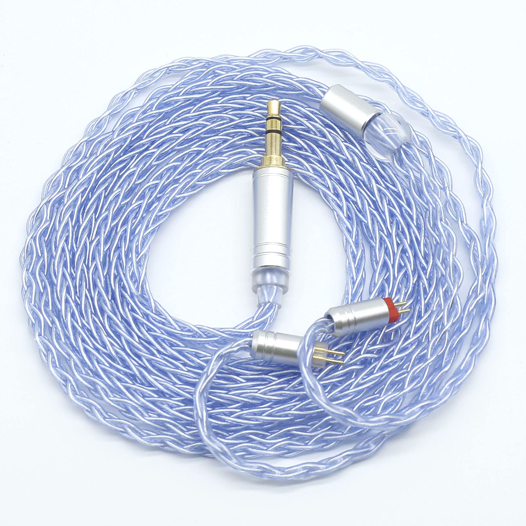 【JSHiFi-SKY】リケーブル 2pin3.5mm銀メッキ8芯3.5mmプラグアップグレードケーブル人気中華イヤホンケーブルミニプラグkzイヤフォン対応 (2pin3.5mm)