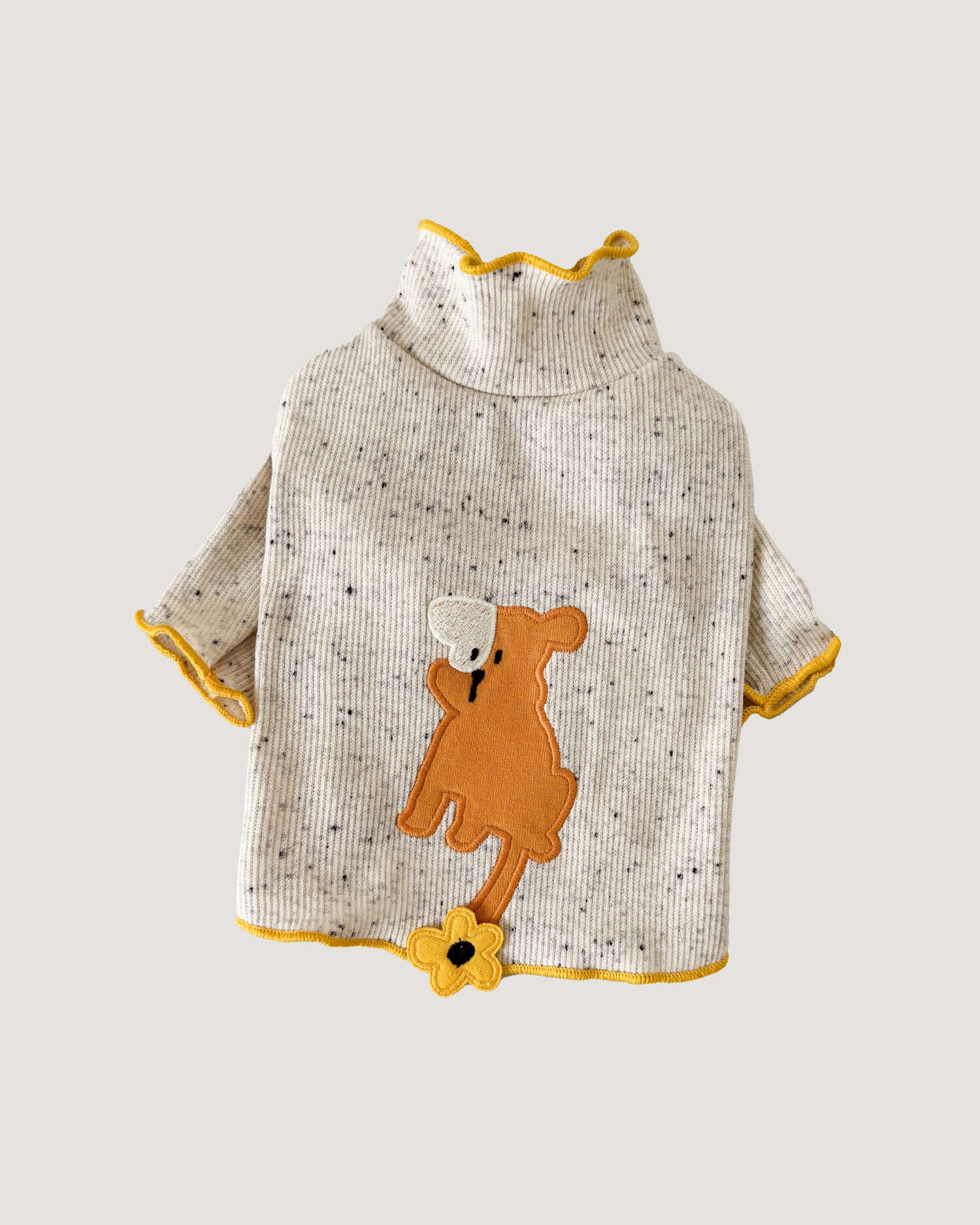 予約【cote a cote】Flower Tail Lettuce Tee (Melange)