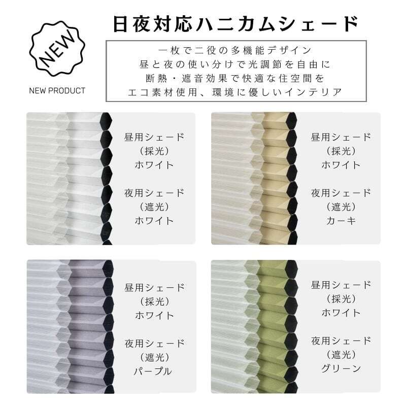 J92 . コードレス ハニカムシェード 小窓 遮光 防水 浴室 キッチン 窓