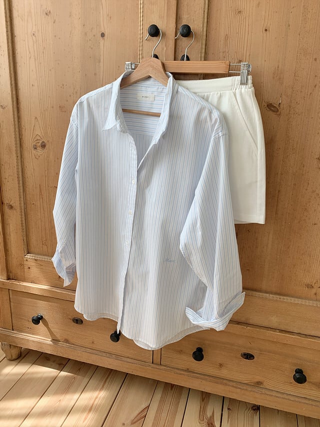 (予約) muret / Annie stripe shirt