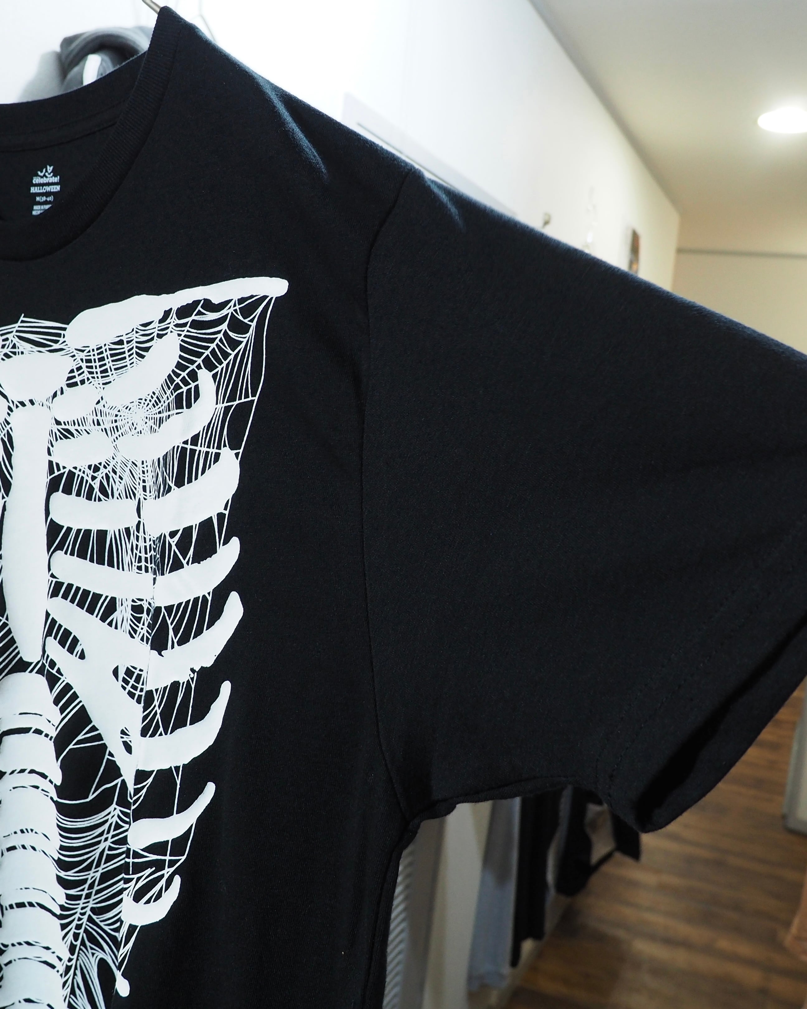 ” 肋骨 ” Rib cage × Spider Wed printed Black SS Tee