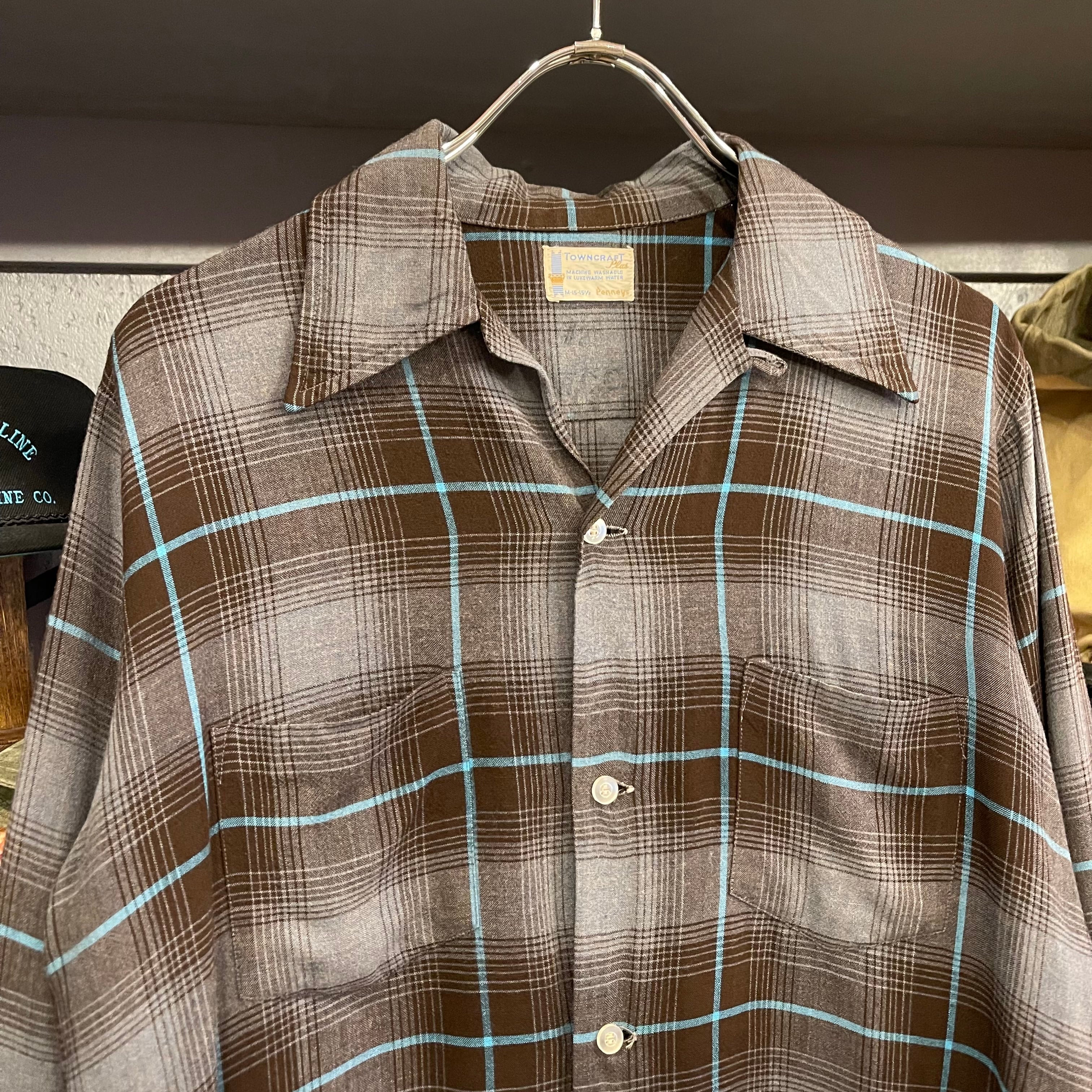 70s Towncraft L/S Open Collar Rayon Shirt | VOSTOK