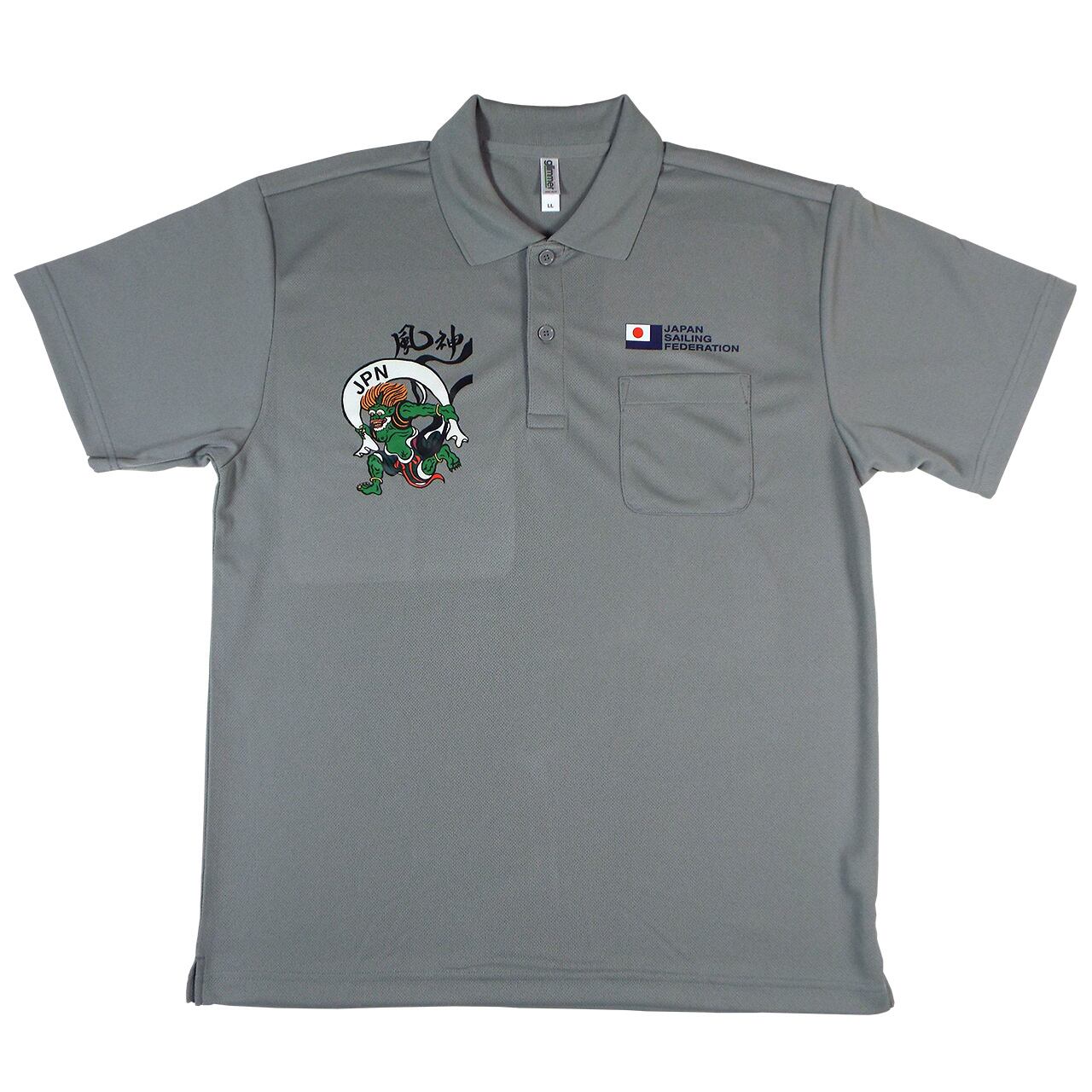 【会員様用】風神ドライポロシャツ「グレー」