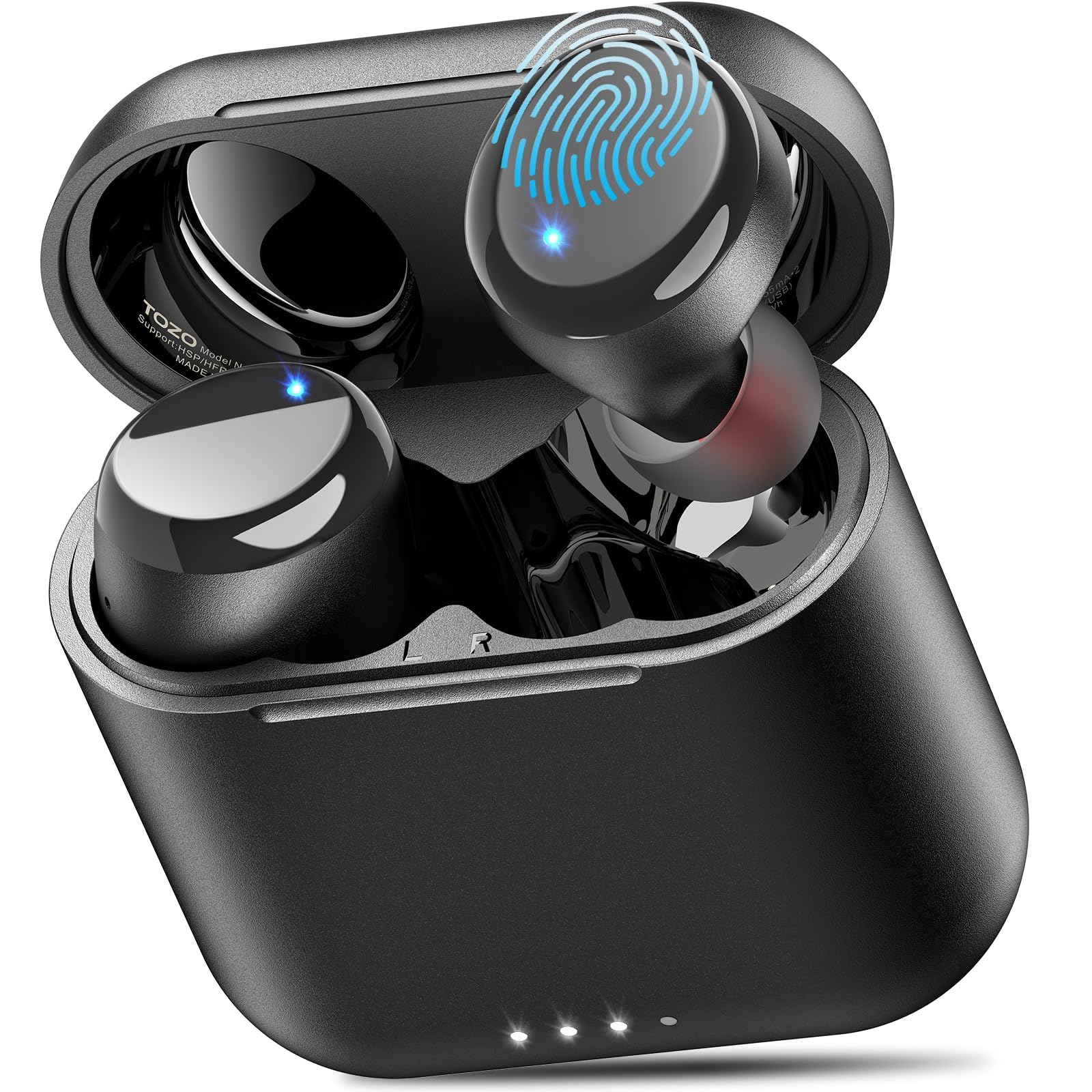 【新着特価】TOZO T6 イヤホン bluetooth ワイヤレスイヤホン 中低音域 暖色系音質 小型軽量 マイク付き 通話時ENC ノイズキャンセリング カスタムEQ アプリ対応 IPX8防水 最大約50時間の連続再生 ぶるーとゅーす イヤフォン USB-C 急速充電 ワイヤレス充電 カナル型 スポーツ/通勤/通学/WEB会議(ブラック