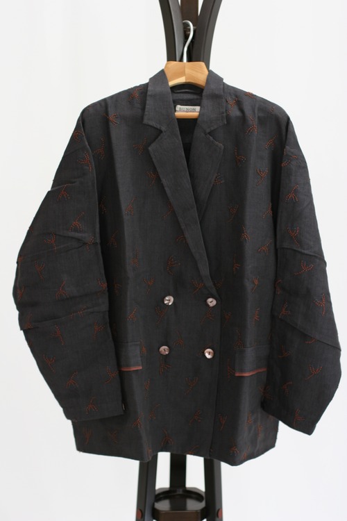 【BUNON】Embroidery Over Jacket / Charcoal（BN2679）