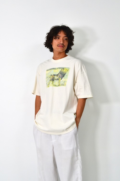 90s USA製 Lee Lion Art print T-shirt