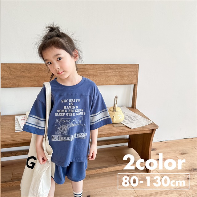 《取寄》 おやすみスヌーピーセットアップ （全２色） ADBB 韓国子供服