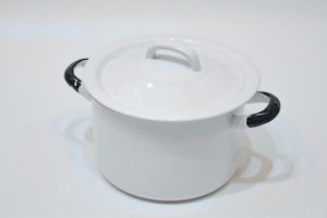 USED Vintage enamel pot made in Poland 02078