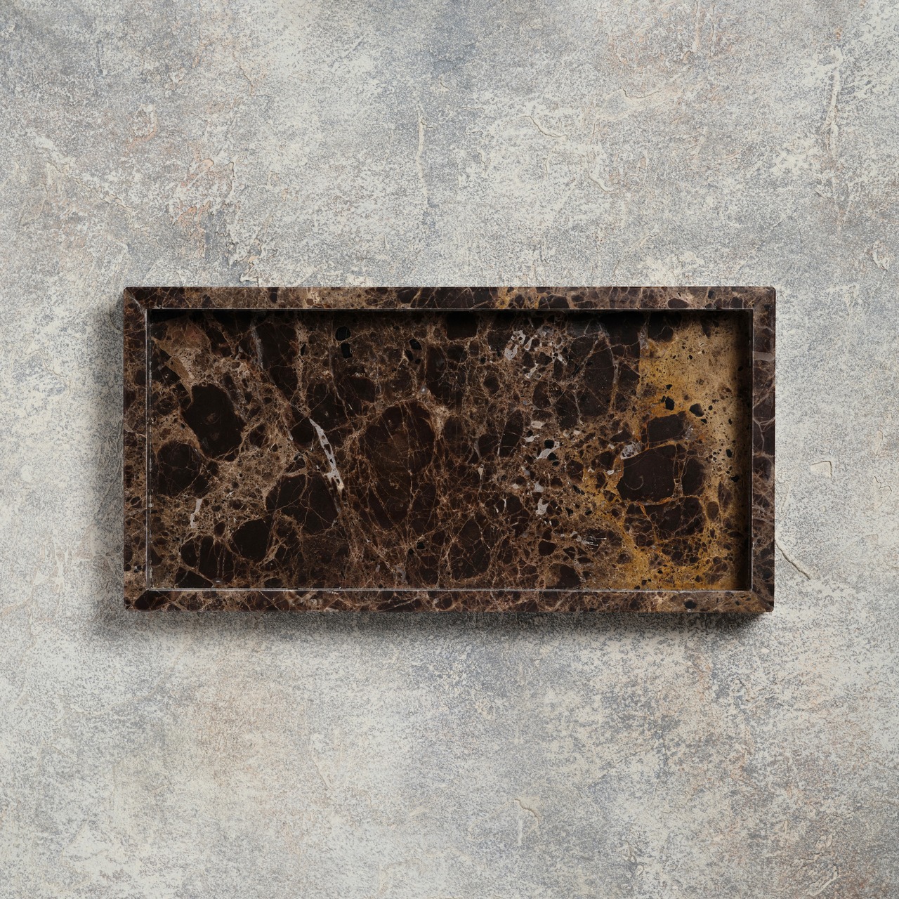 MARBLE TRAY - Emperador dark × Medium