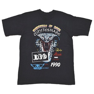 1990 MONSTERS OF ROCK WHITESNAKE DIO AEROSMITH ヴィンテージTシャツ 【L相当】 @AAG1027