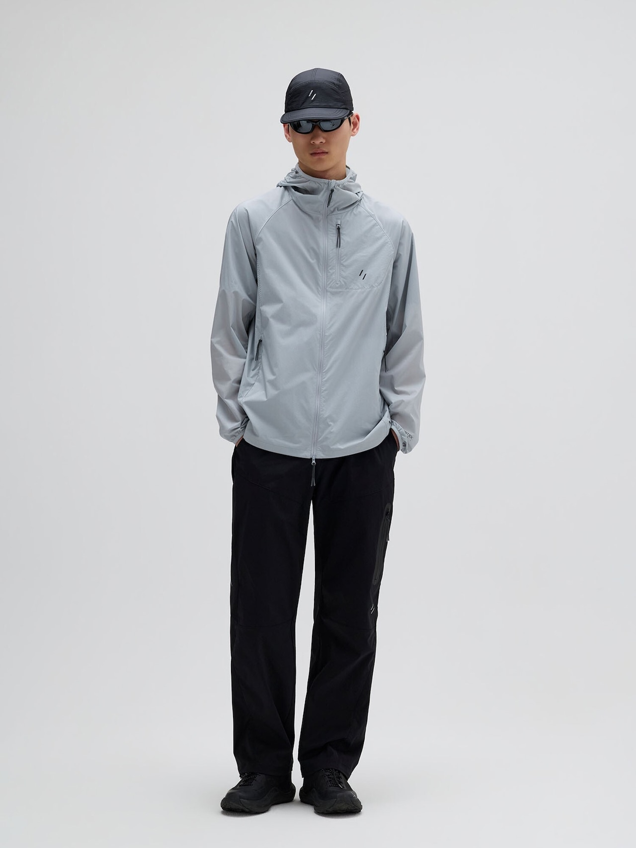 AIRBACK PERTEX LIGHT WINDBREAKER JACKET_LIGHT GRAY