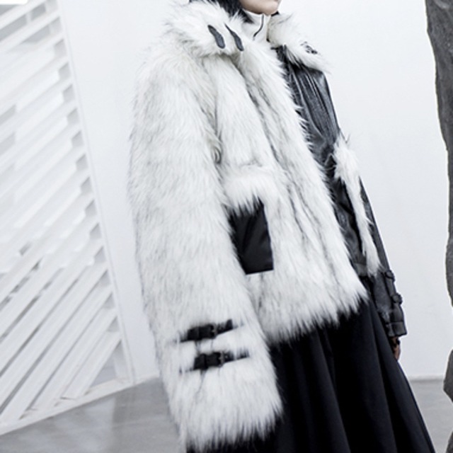 【TR1165】Fox Fur Mode Jacket Coat