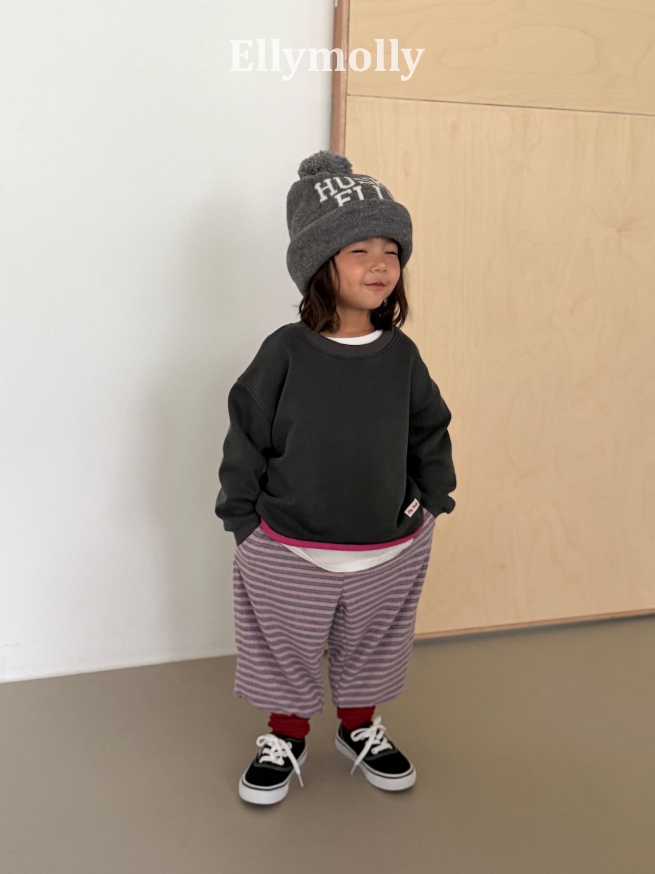【取寄/韓国直送】Elly molly ラフツートーンダイングスウェット|秋服|韓国子供服|26/AT