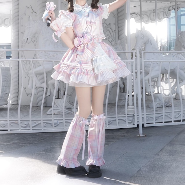 キラキラアイドル衣装｜チェック柄レッグカバー ライブ・ステージ衣装｜SEASONZ