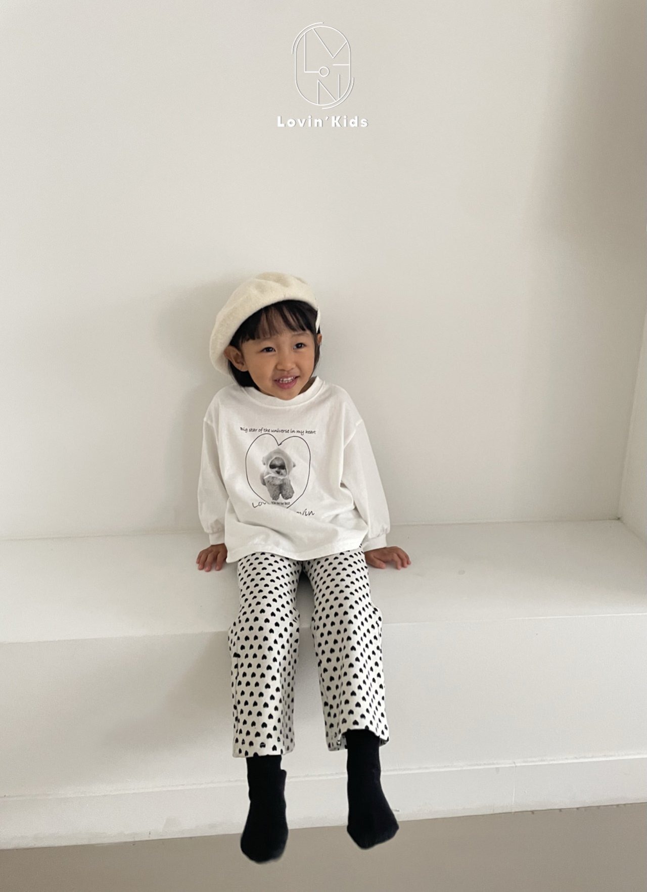 【Lovin'】フーディーパピーT アイボリー 80〜130cm - 5