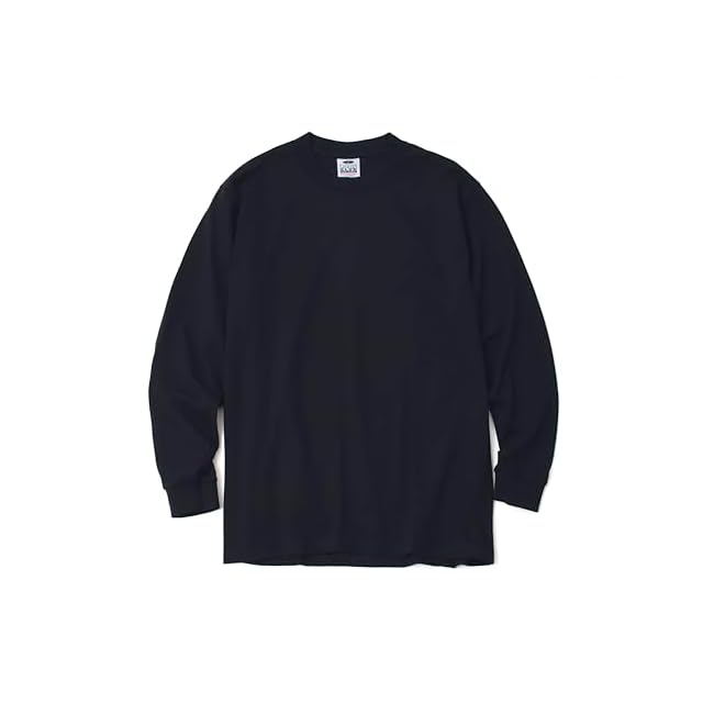 ヘインズ] Tシャツ 長袖 丸首 BEEFY-T 綿100% 丸胴仕様 タグレス仕様