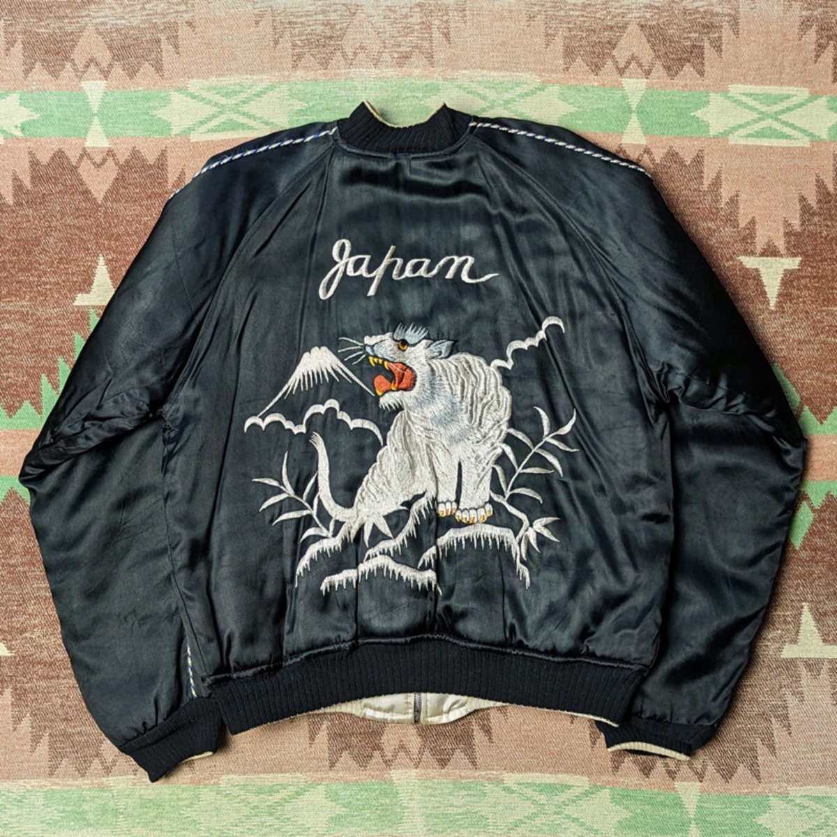 50s かわいらしく 60s vintage スカジャン 銀タロンジップ