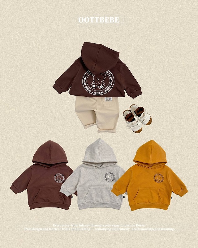 【取寄】oottbebe|day hoodie mtm (kids)|デイフーディースウェット(キッズ)|XS-XL|kids|26 autumn