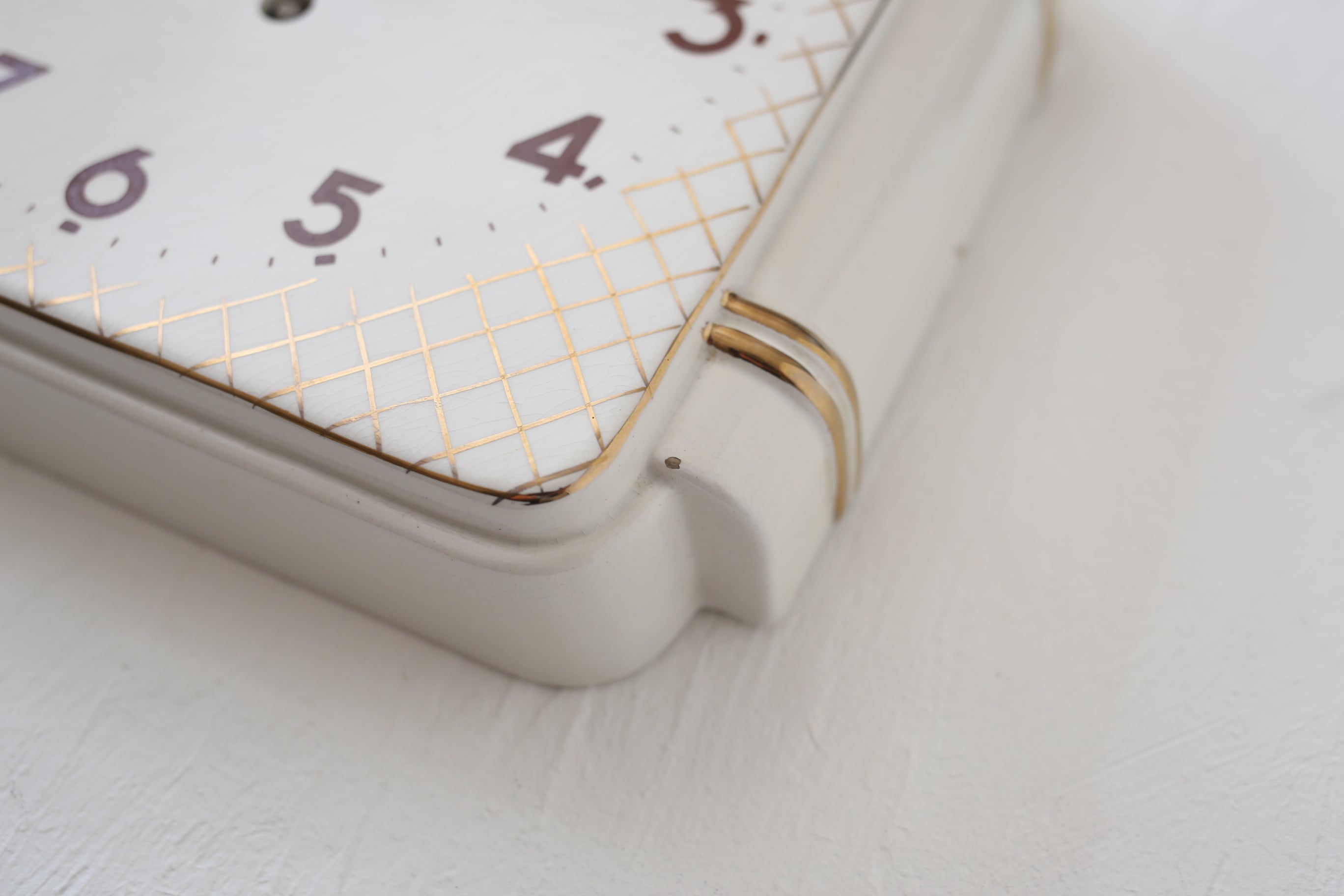 フランス アンティーク ヴィンテージ VEDETTE 陶器 壁掛け時計