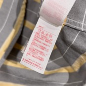 LACOSTE LIVE ラコステ ライブ ボーダー BD ボタンダウン オックスフォード 長袖シャツ 38/ライトグレー系 メンズ