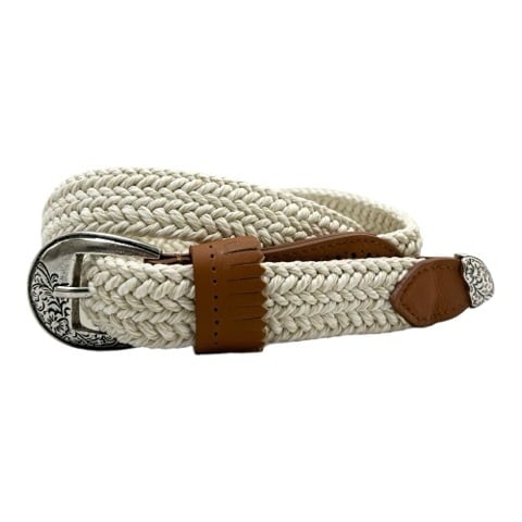 FATTORIA del CUOIO(ファットリア・デル・クオーイオ) FRANGIA 4° "COTTON MESH BELT"/CAMEL