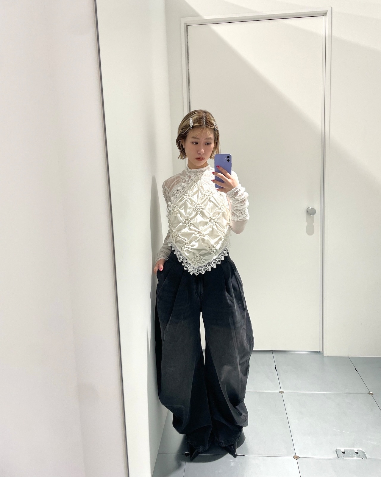 【26SS】Create Clair クリエイトクレイル / SMOCKING VEILL BUSTIER / ビスチェ - 2