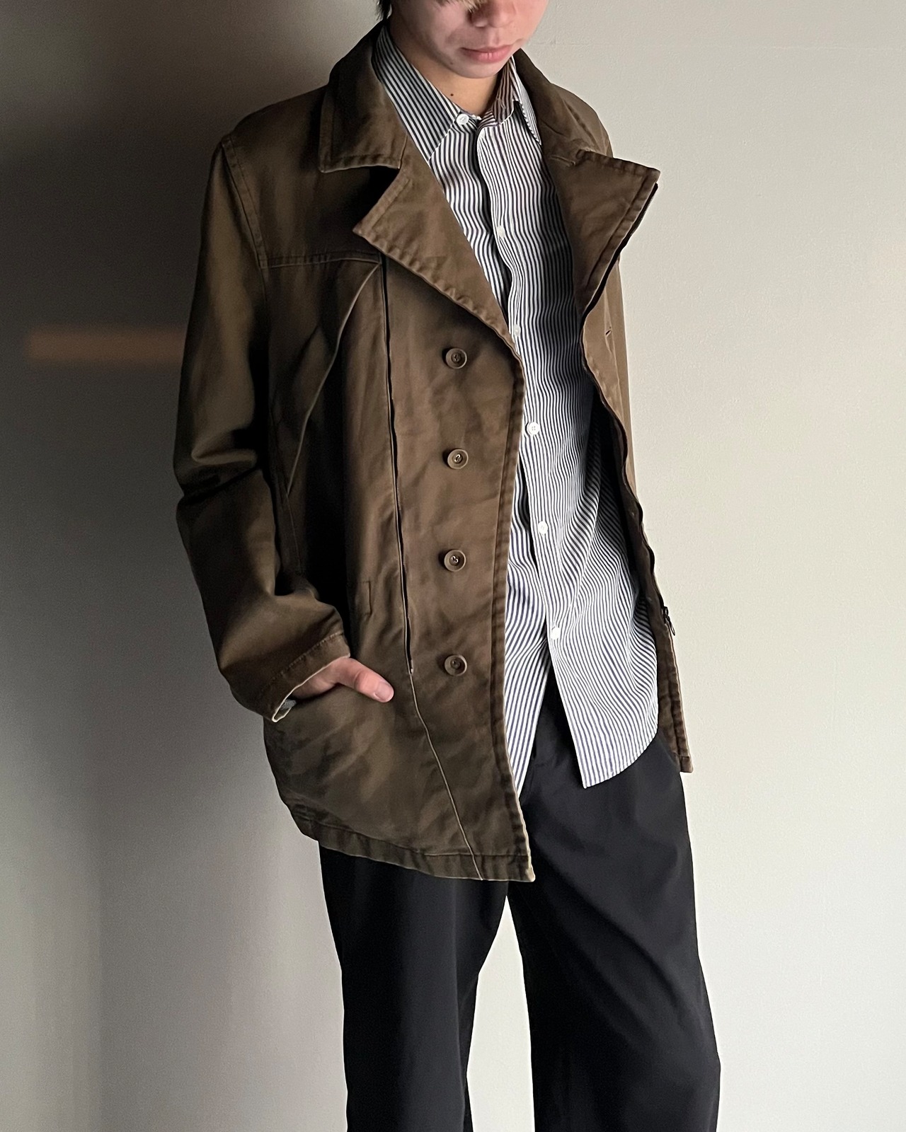 【ato】cotton moleskin double riders jacket