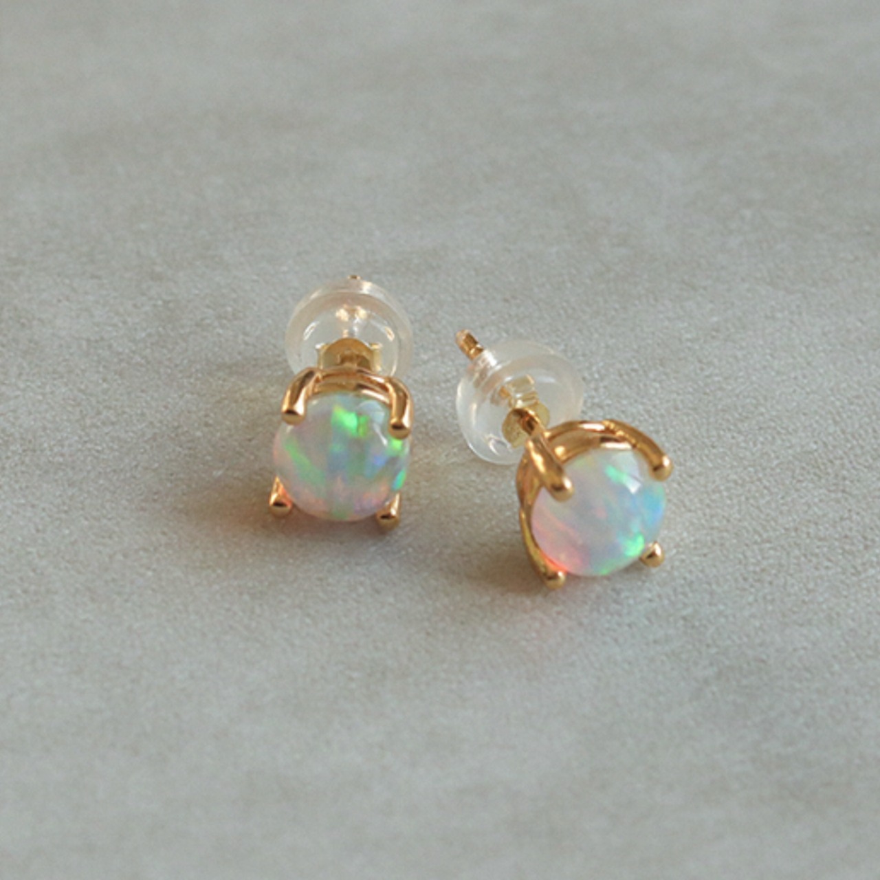 silver925 opal stud pierce