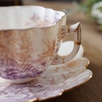 英国Wileman Foley China Basket of Flowers 5035 カップ＆ソーサー 1890年代 thumbnail 5