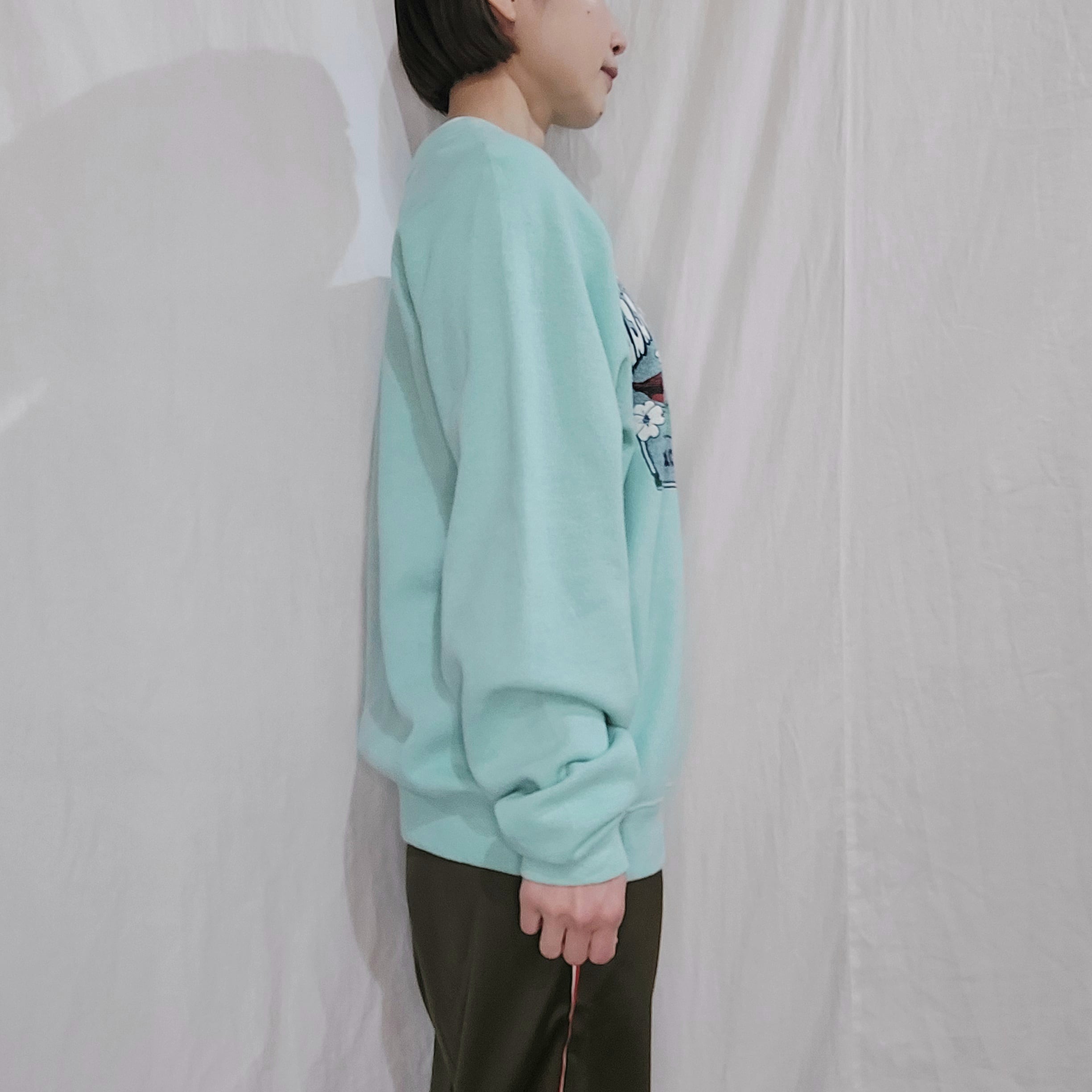 90s Hanes print sweatshirt / Made in USA[fa-766]アメリカ製90年代
