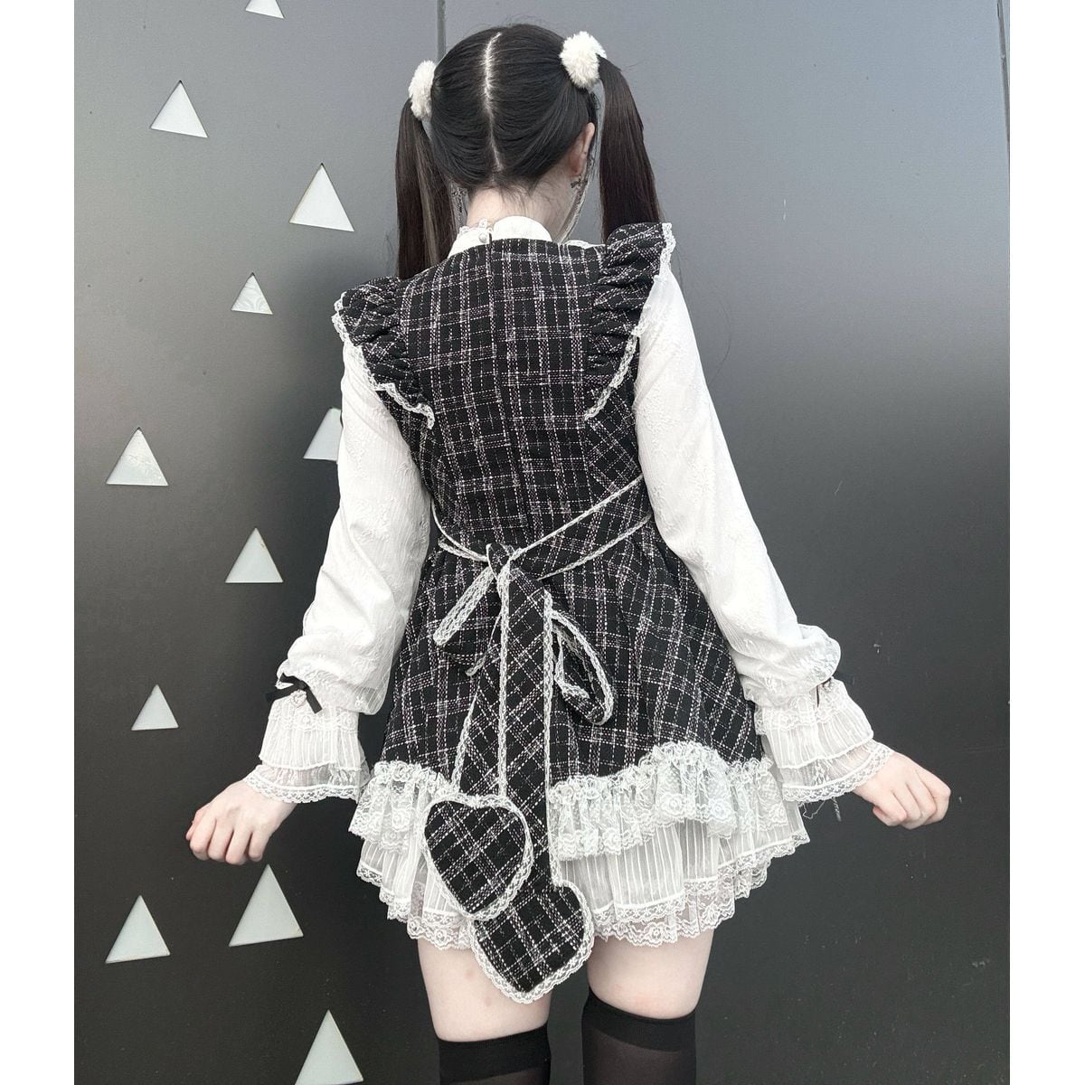 地雷系フレンチガーリーチェックセットアップ | Maiden's Rêve
