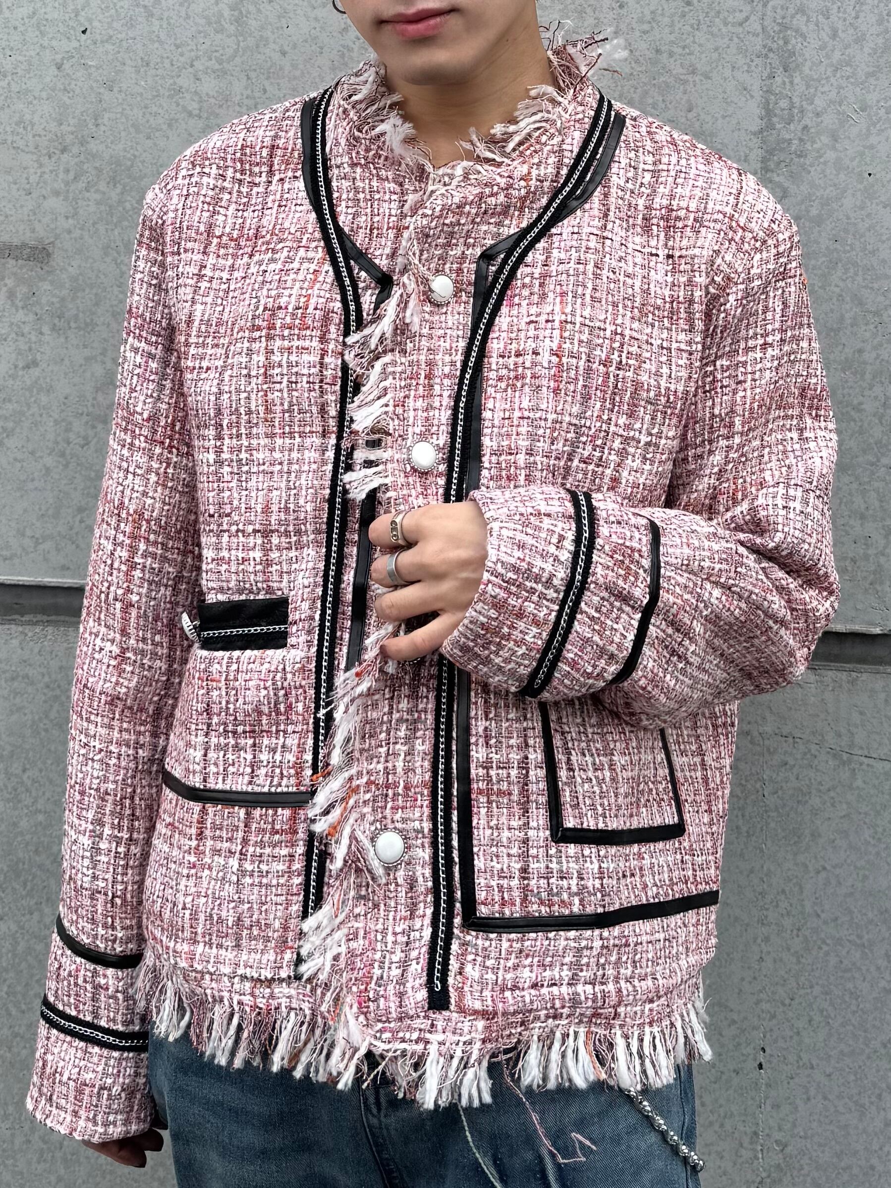 ALUDE SELECT】fringe no color tweed jacket | PAY ID