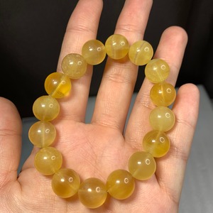 b181 イエローオレンジフローライトブレスレット