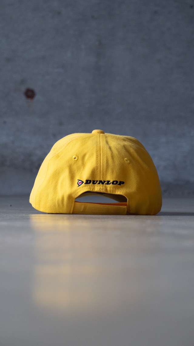 "DUNLOP" used Yellow embroidery cap