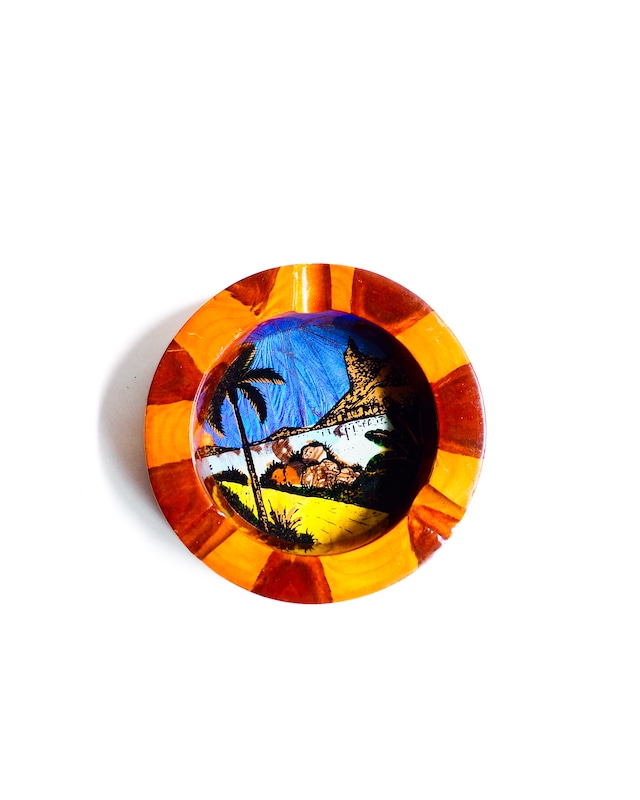 Morpho butterfly ashtray, made in Brazil