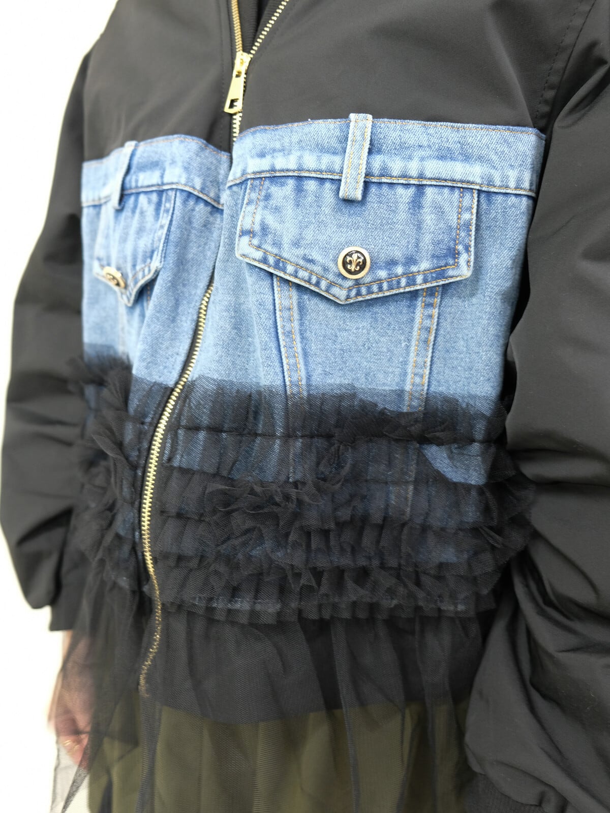 DOLLUPOOPS】チュールミックスMA-1ブルゾン | vinvin temitemi