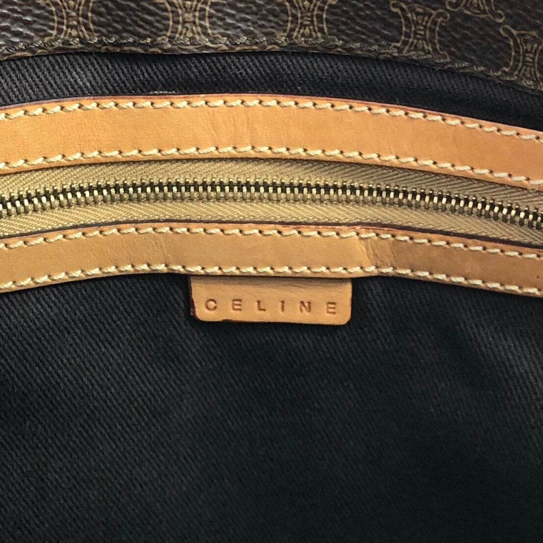 CELINE セリーヌ マカダム トートバッグ ブラウン PVCレザー vintage