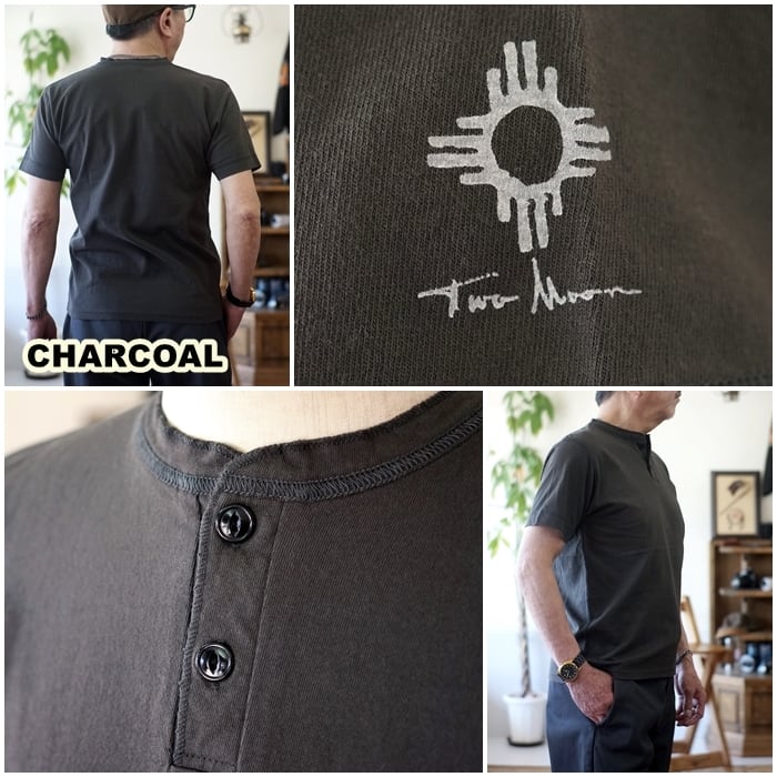 TWOMOON トゥームーン 24223 ヘンリーネック半袖カットソー Tシャツ 2