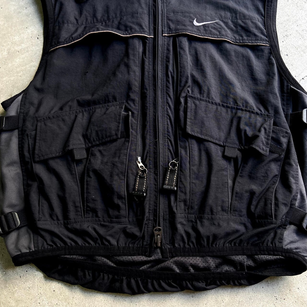 00年代 NIKE ACG ALL CONDITIONS GEAR ナイキ スウォッシュロゴ ナイロンベスト メンズL 古着 00s ビンテージ  ヴィンテージ ブラック 黒【ナイロンジャケット】【ベスト】【AL2110】 | cave 古着屋【公式】古着通販サイト powered by BASE