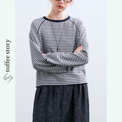 【2color】午後のリズムに溶けるボーダーTシャツ 《P0260》