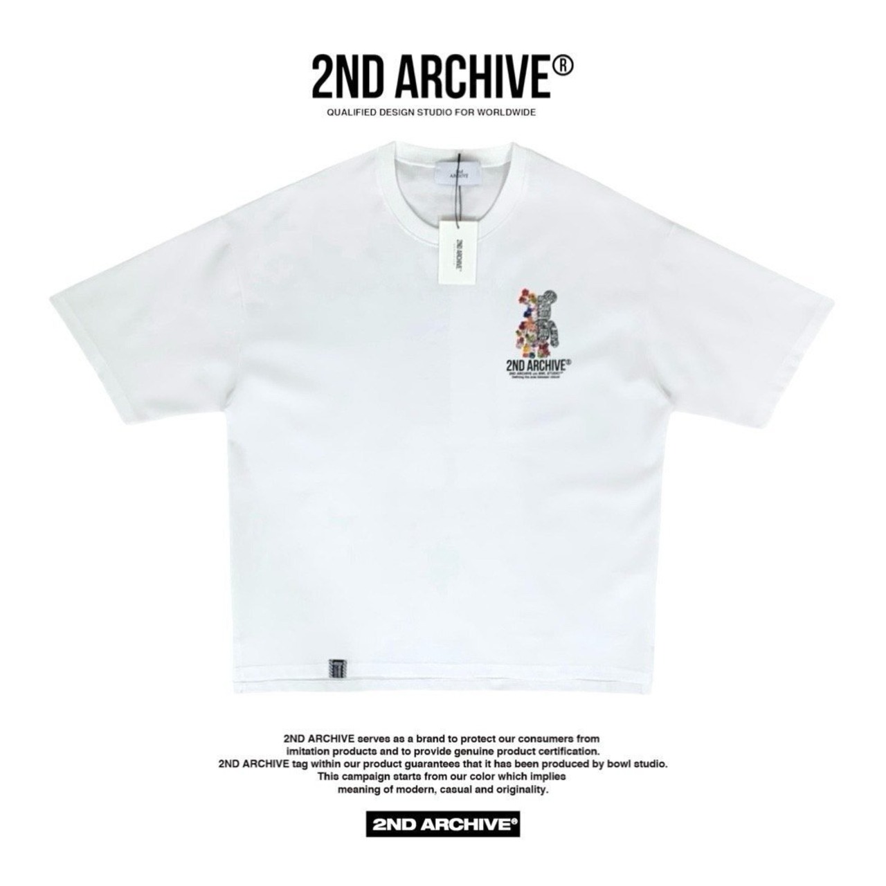 2ND013 2NDARCHIVE Tシャツ 韓国ファッション オーバーサイズ ユニセックス