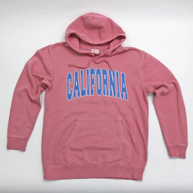 BS24SP-7011 Midweight Pigment Dyed Hooded Pullover Sweat  “CALIFORNIA” (Pink)