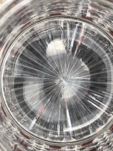 オールド・バカラ (BACCARAT) 19世紀 ディアマン・ピエーリー 赤色装飾