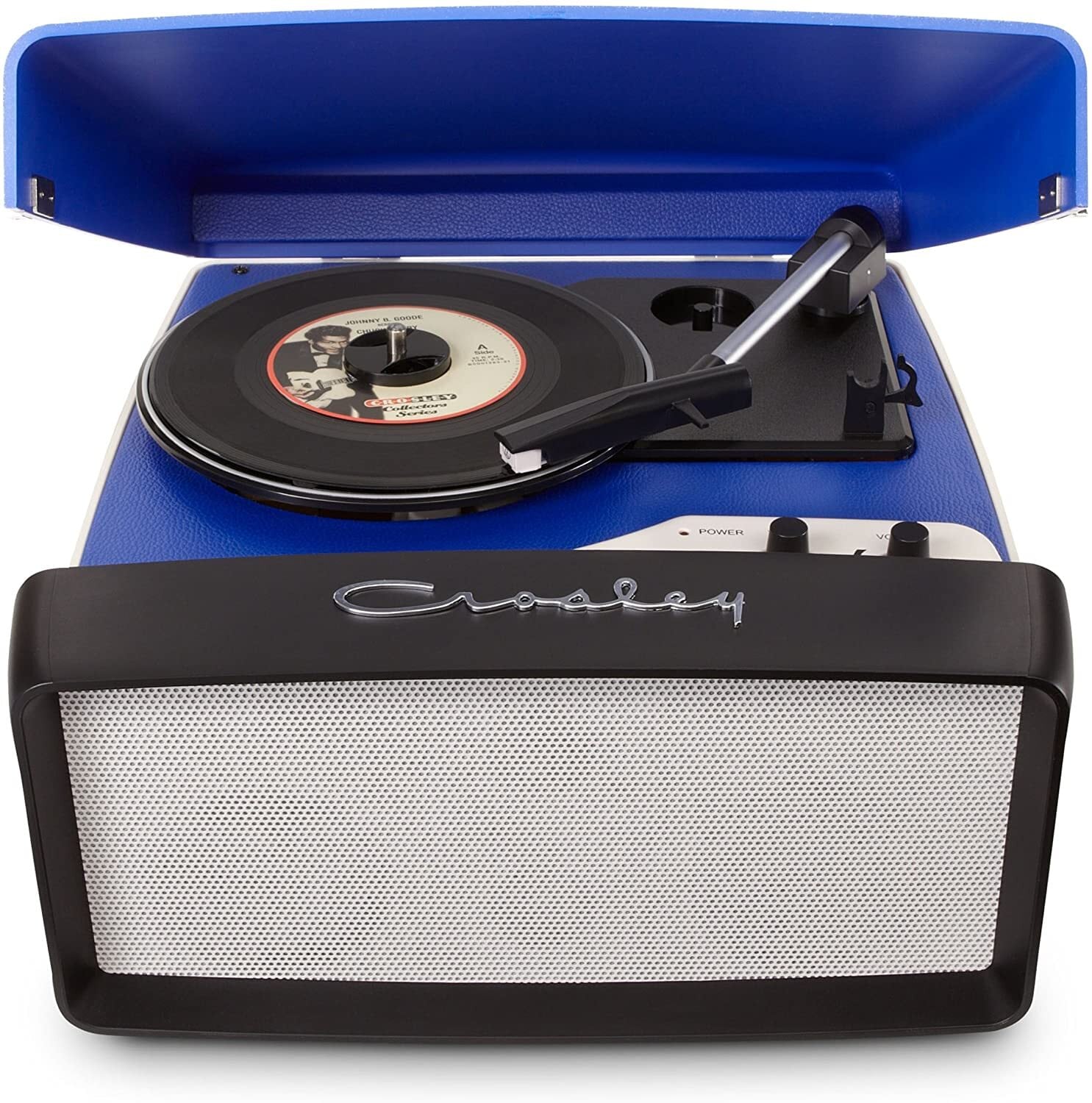 Crosley Collegiate Portable USB Turntable (CR6010A-BL) ポータブルUSBレコードプレイヤー |  プラザハマダ　栃木県足利市のアナログ盤・CD・雑貨オンラインショップ powered by BASE