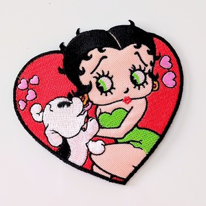 送料無料！ ★刺繍アイロンワッペン★【Betty Boop（ベティブープ）】〚アメリカン雑貨 アメトイ〛