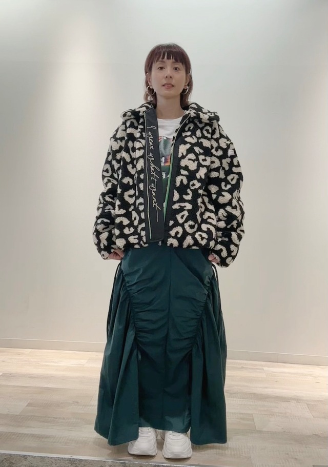 レオパードボアコート/NO.1258009　※ブラック完売